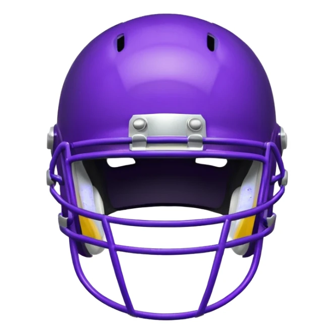 College football player helmet in purple color sticker
