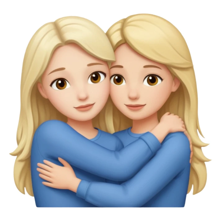 duas meninas lindas, a darem um abraço de amizade sticker