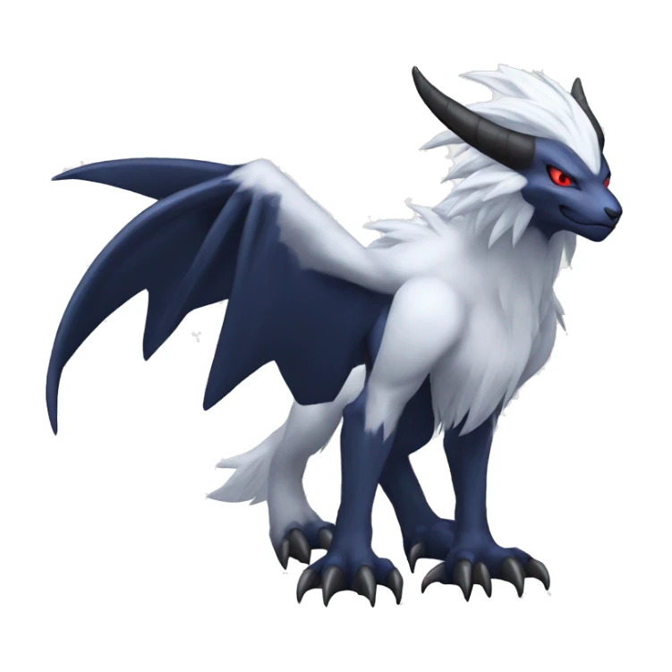 Edgy Cool Nargacuga-Absol-Pokémon Full Body Detailed High Quality sticker