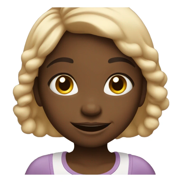 cute black little girl waving at camera sticker