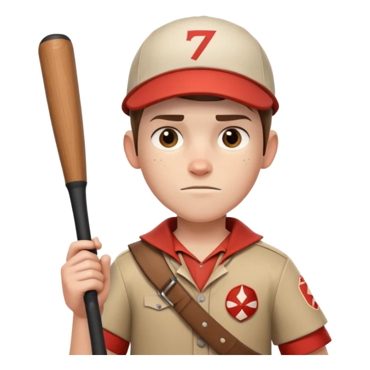Scout character from Team Fortress 2 with baseball bat sticker