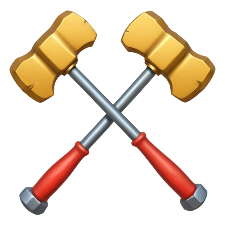 croisement de 2 marteaux différent (en mode duel, qui des deux va gagner) sticker