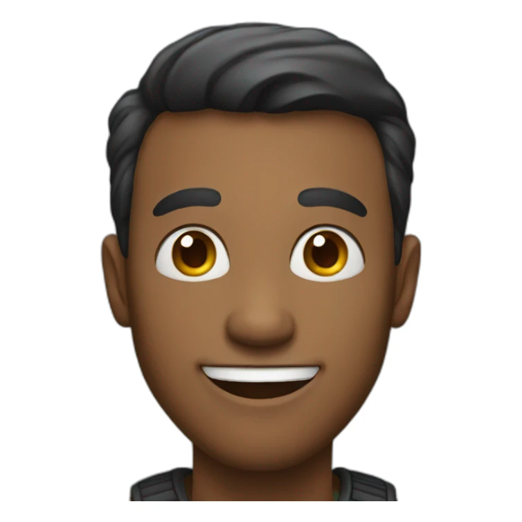 Man with big eyes and smile  sticker