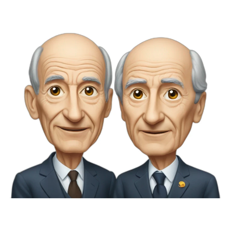 giscard and mitterand débat sticker