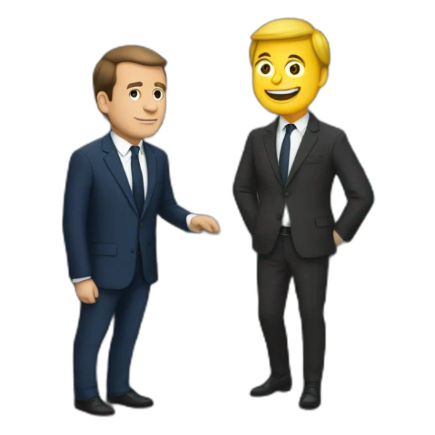 Macron qui court sur un pont sticker