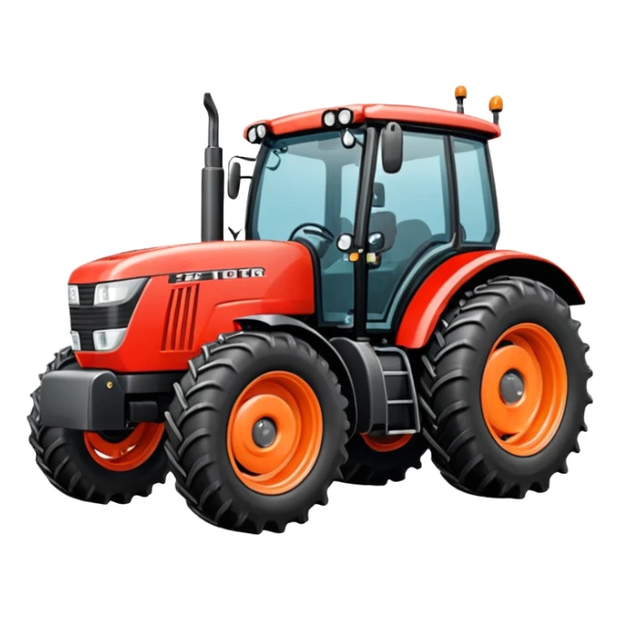 červeny moderny zetor forterra  traktor sticker