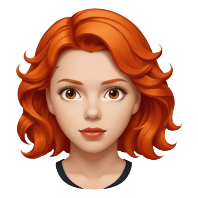 scarlett johansson, orange red sticker