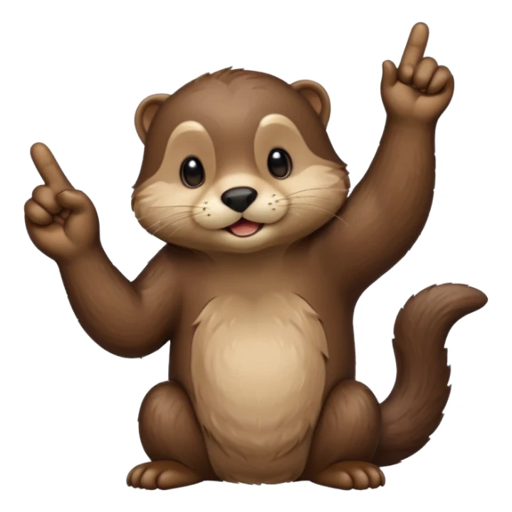 i want you make this otter 🦦 rise middle finger sticker