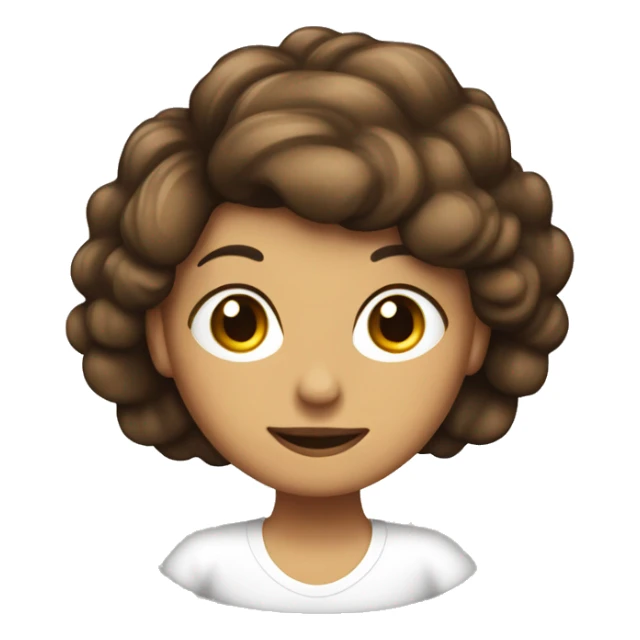 Chica de pelo corto café con piel blanca sticker