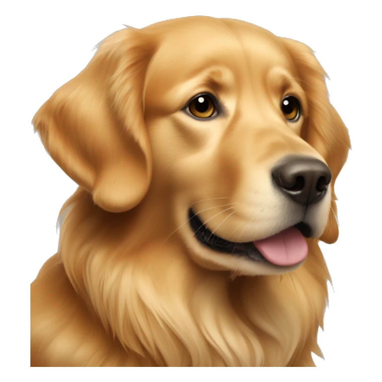 golden retriever with ginger girl sticker