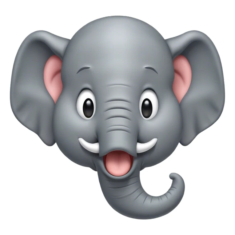 Cinematic Cute Yawning Elephant Portrait Emoji, Head tilted slightly with a dramatic, wide-open yawn, showcasing a soft, wrinkled gray hide with gently drooping ears and large, sleepy eyes, Simplified yet irresistibly adorable features, highly detailed, glowing with a soft, cozy glow, high shine, relaxed yet expressive, stylized with a touch of tender whimsy, bright and endearing, soft glowing outline, capturing the essence of a drowsy yet affectionate elephant, so drowsy it feels like it could stretch out of the screen and curl up for a nap! sticker