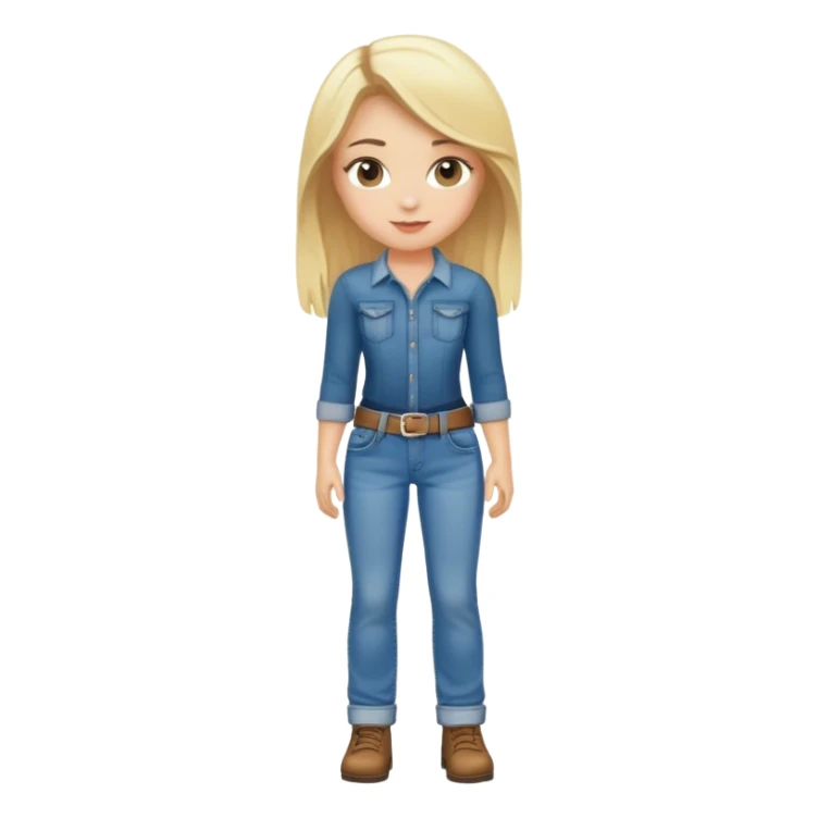 A blonde girl with jeans on sticker
