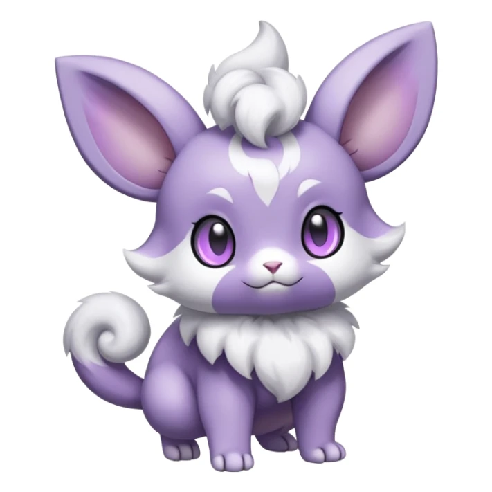 Minccino-Espurr-Fakémon-hybrid-creature (full body)  sticker