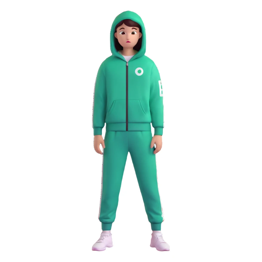 human player number 230 wearing green Squid Game tracksuit sticker