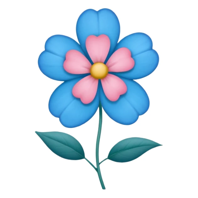 Apena faça uma Flor de uma cor azul q nem uma rosa mucha sticker