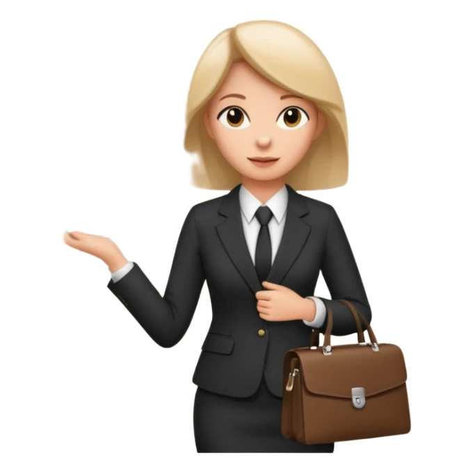 I like the 4th image. Now, make the same woman leave work with her laptop in hand. Add a clock behind her on the wall .  sticker