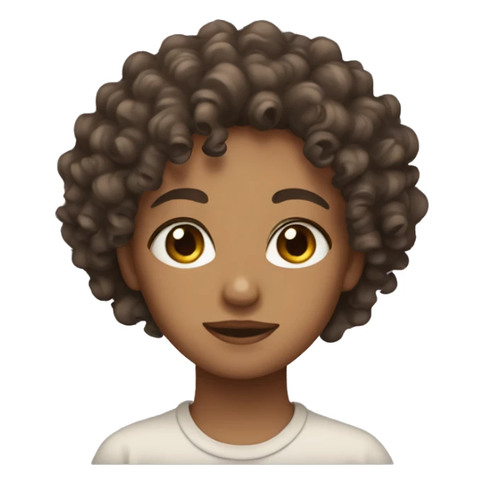 aesthetic curly haired girl sticker