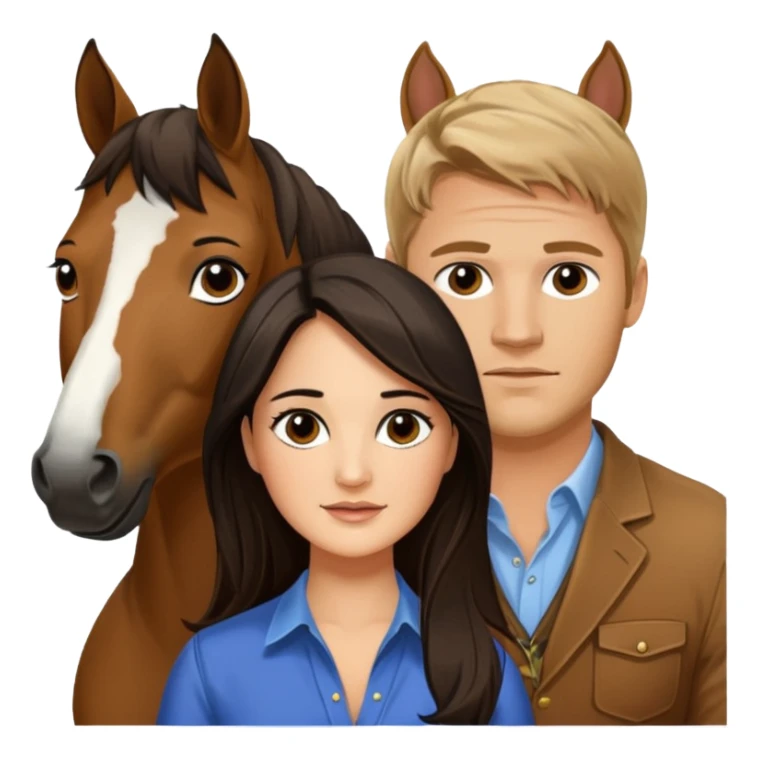Danica mckellan with brown eyes and trevor donovan with horse sticker