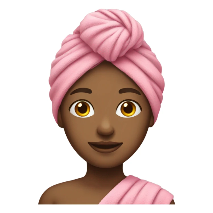 Girl with pink towel on head sticker