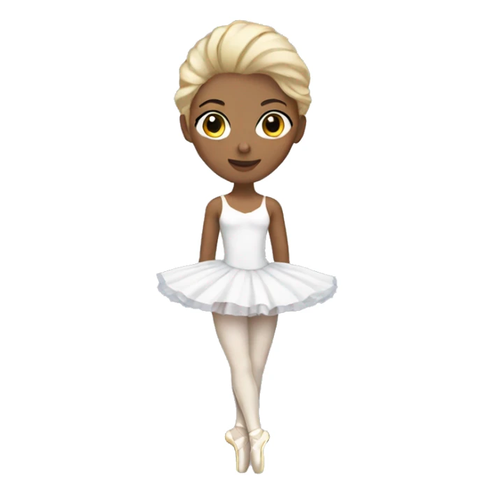 ballerina with white dress blonde hair sticker