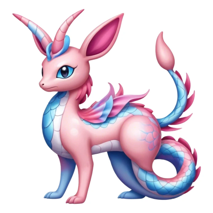 Colorful Sylveon-Milotic-hybrid sticker