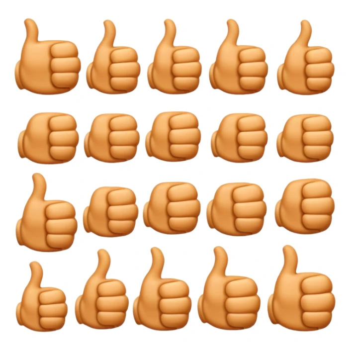 Lots of thumbs sticker