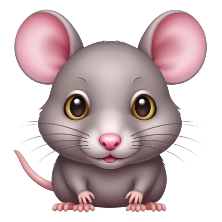 cute small rat with big eyes and whiskers sticker