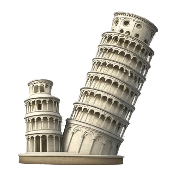 leaning tower of pisa sticker