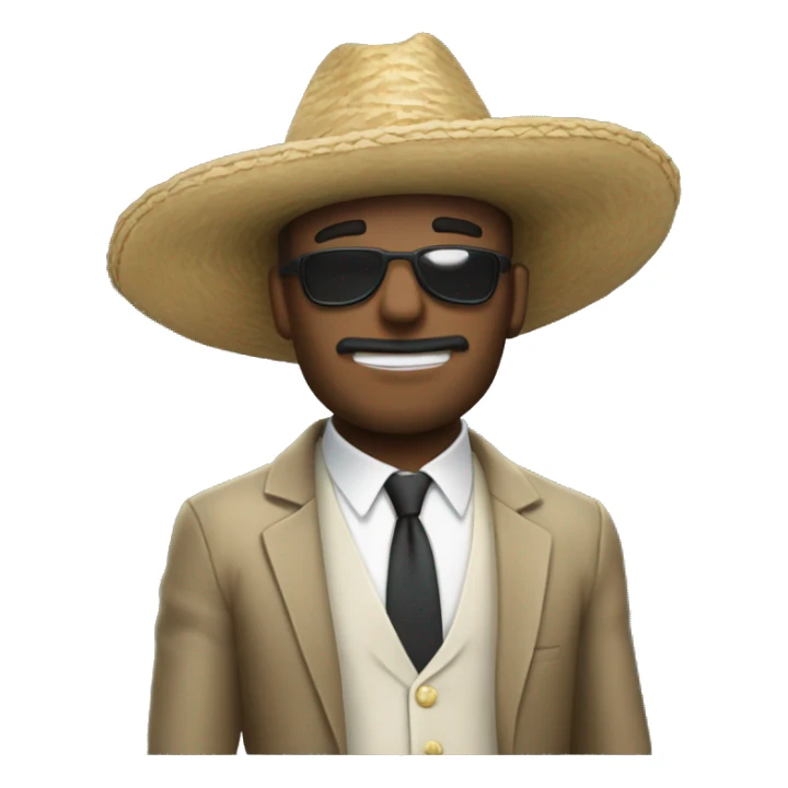 persona con sombrero de tiburon sticker