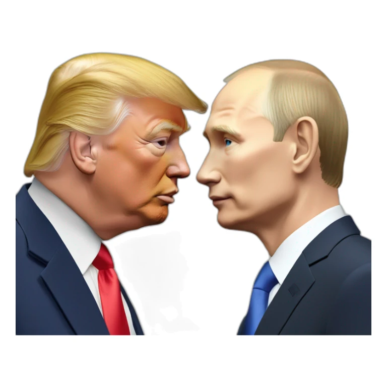 trump-and-putin-kissing,-lgbtq+ friendly, positivity, inclusiveness sticker
