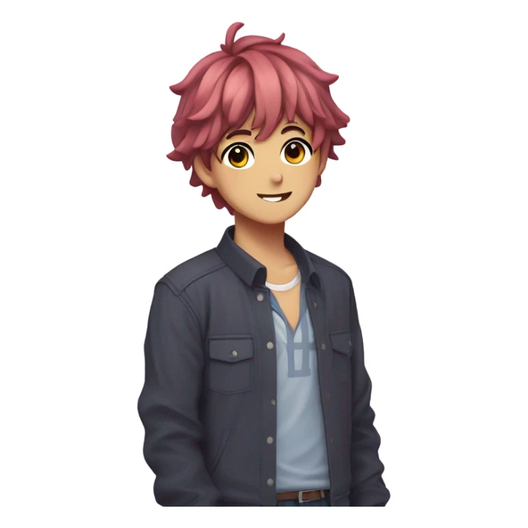 Sayori from Doki Doki Literature Club as a Boykisse sticker