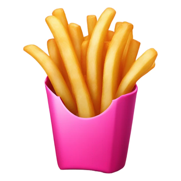 pink french fries sticker