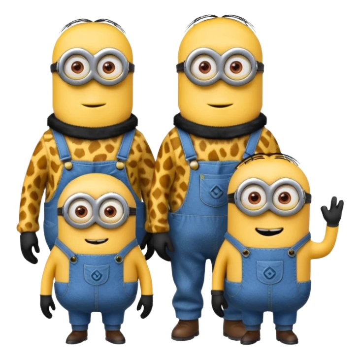 minions, animal skin cloth sticker