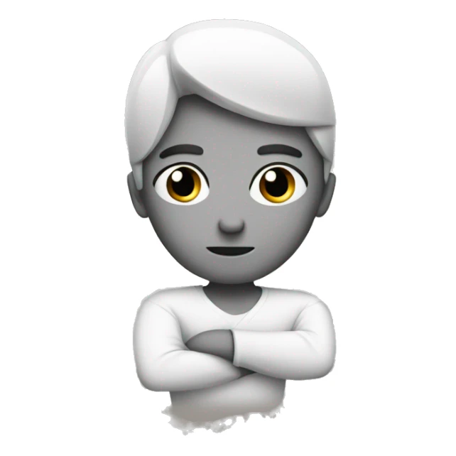 Person with crossed arms sticker