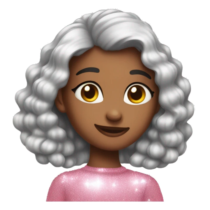 This emoji❤️ but sparkly shiny and baby pink sticker