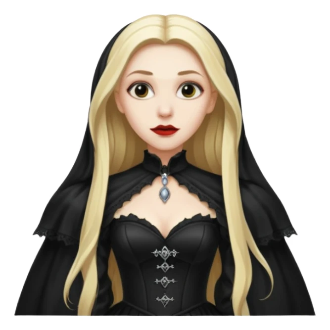 Bride of Dracula with long blonde hair sticker
