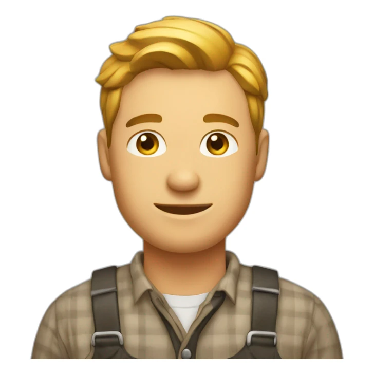 A male farmer, fair and clean-shaven sticker