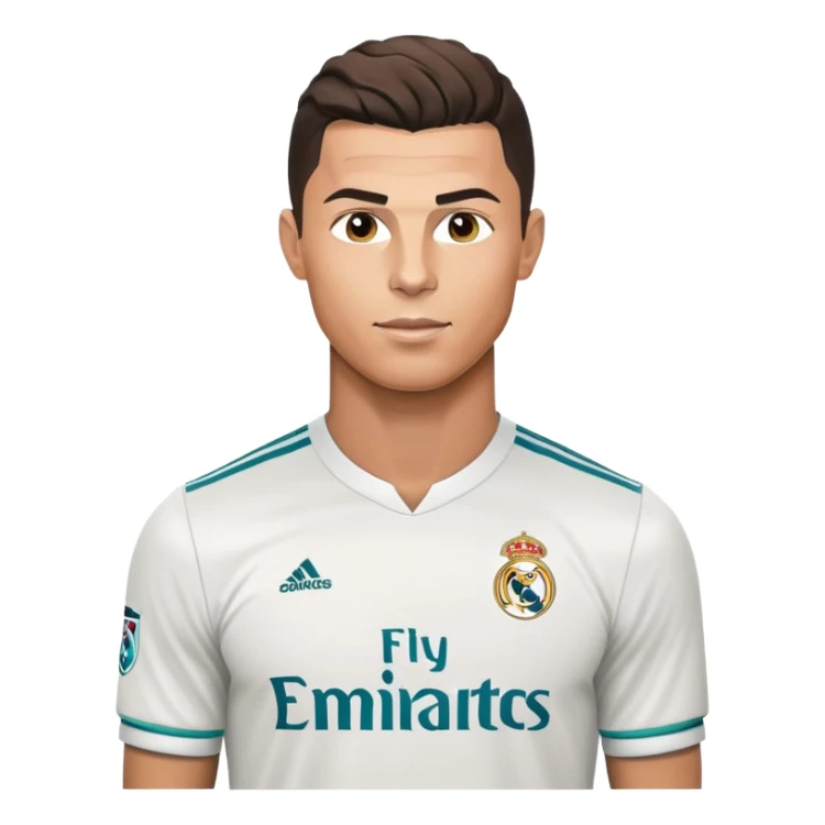 Cristiano Ronaldo con una camiseta del Madrid que ponga Valeria  sticker