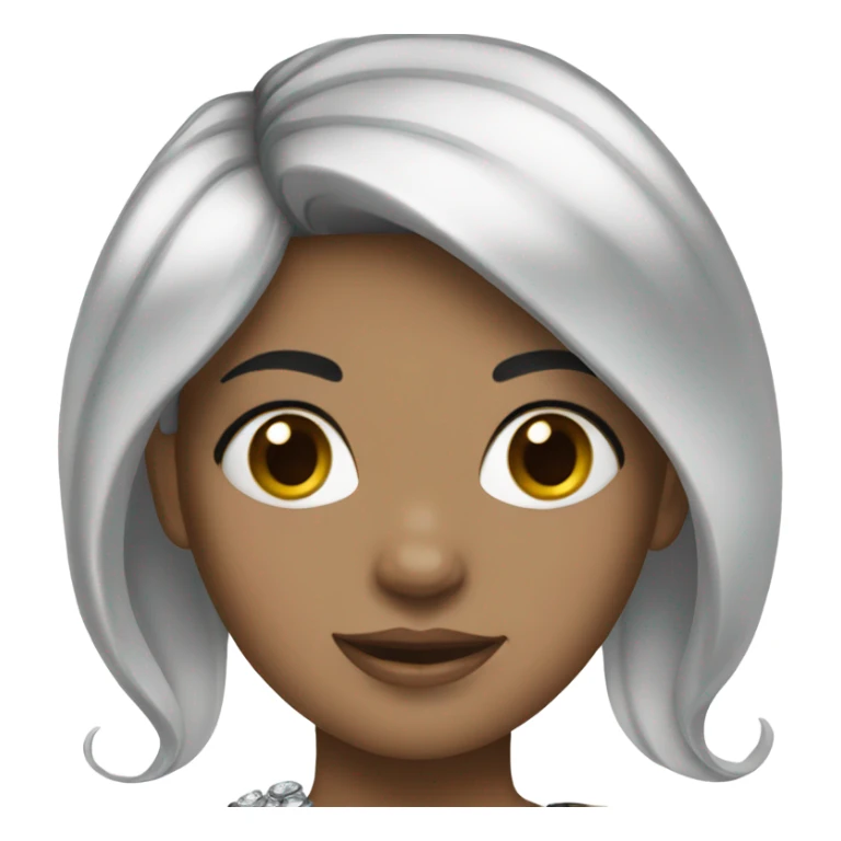 girl with black hair jewelry sticker