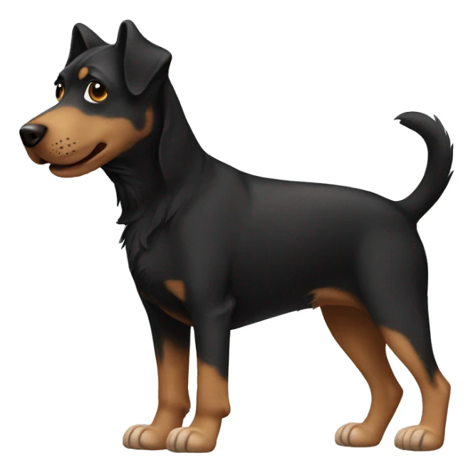 Black and brown dog with one sock foot  sticker
