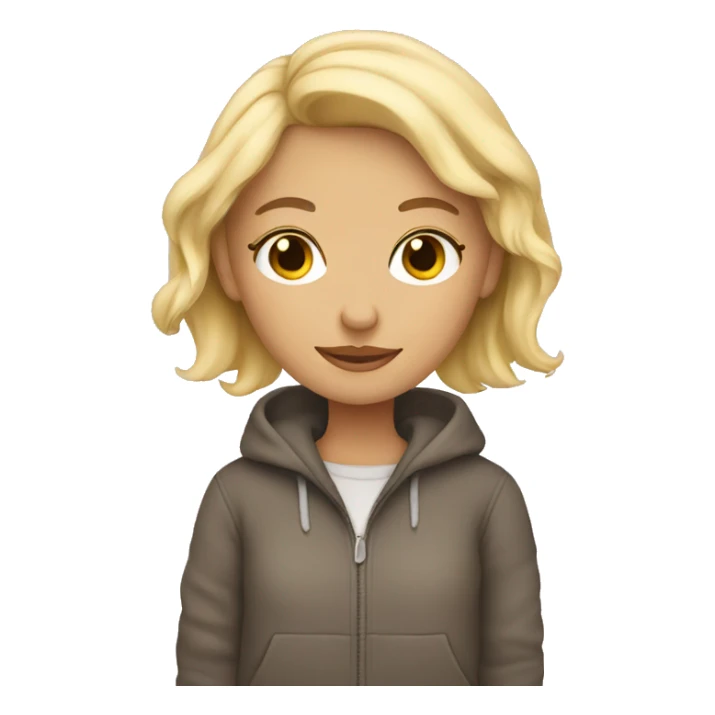 Blonde girl cozy  sticker
