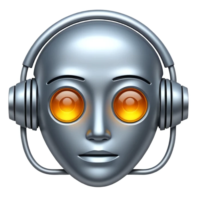 Create an emoji in which it is representing AI sticker