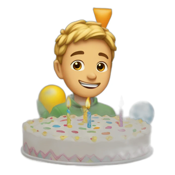 Arthur qui fête son anniversaire sticker
