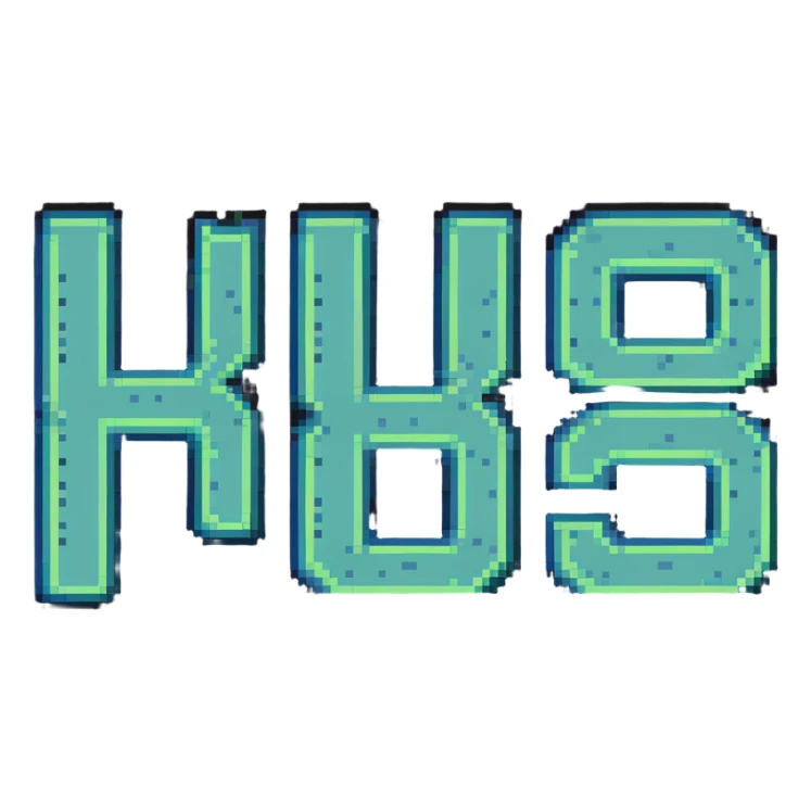 retro pixel art sign with 'uv sync' in blocky letters sticker