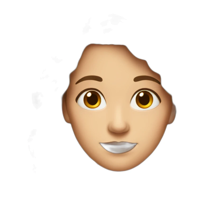 middle age woman with long brown hair sticker