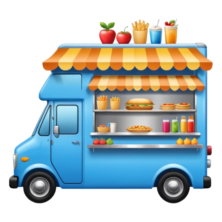 Festival Food Truck blue sticker