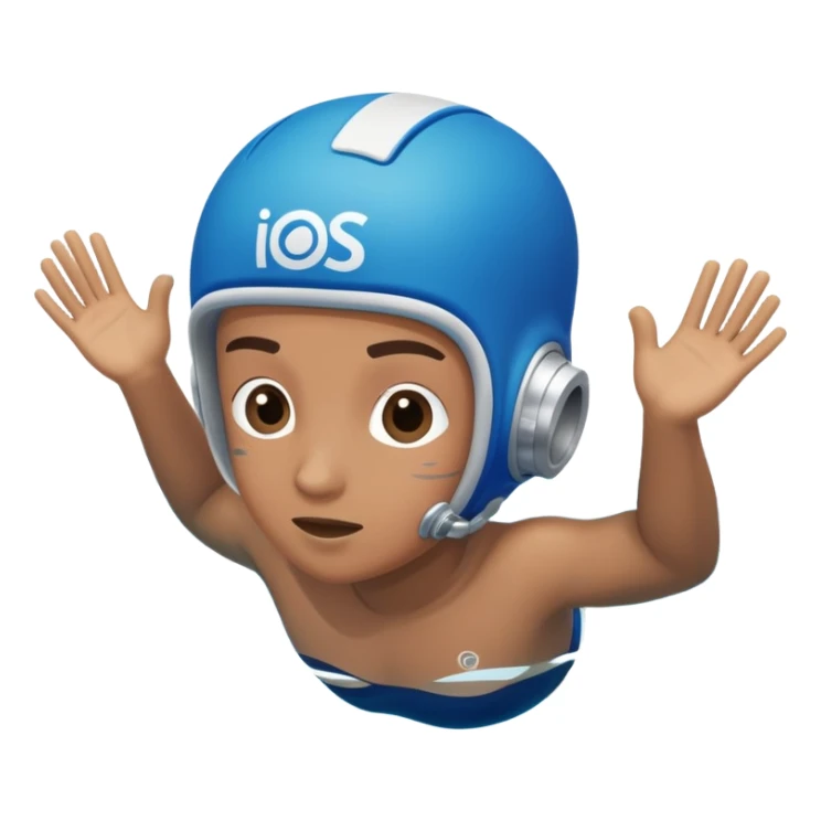 determined pool diver dives into a pool of confidence blue water underneath  sticker