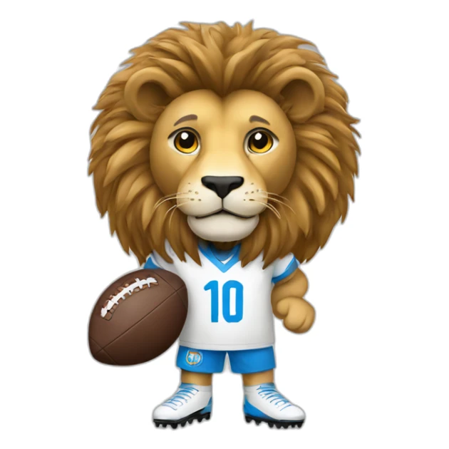 un lion en tenue de football sticker
