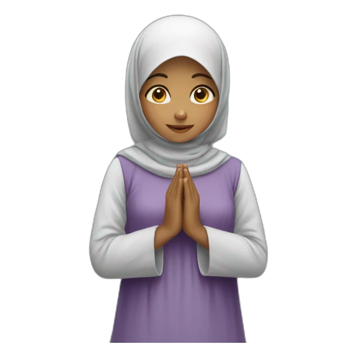 Muslim prayer girl sticker