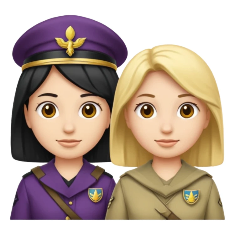 one emoji wearing ACU and second emoji AGSU sticker